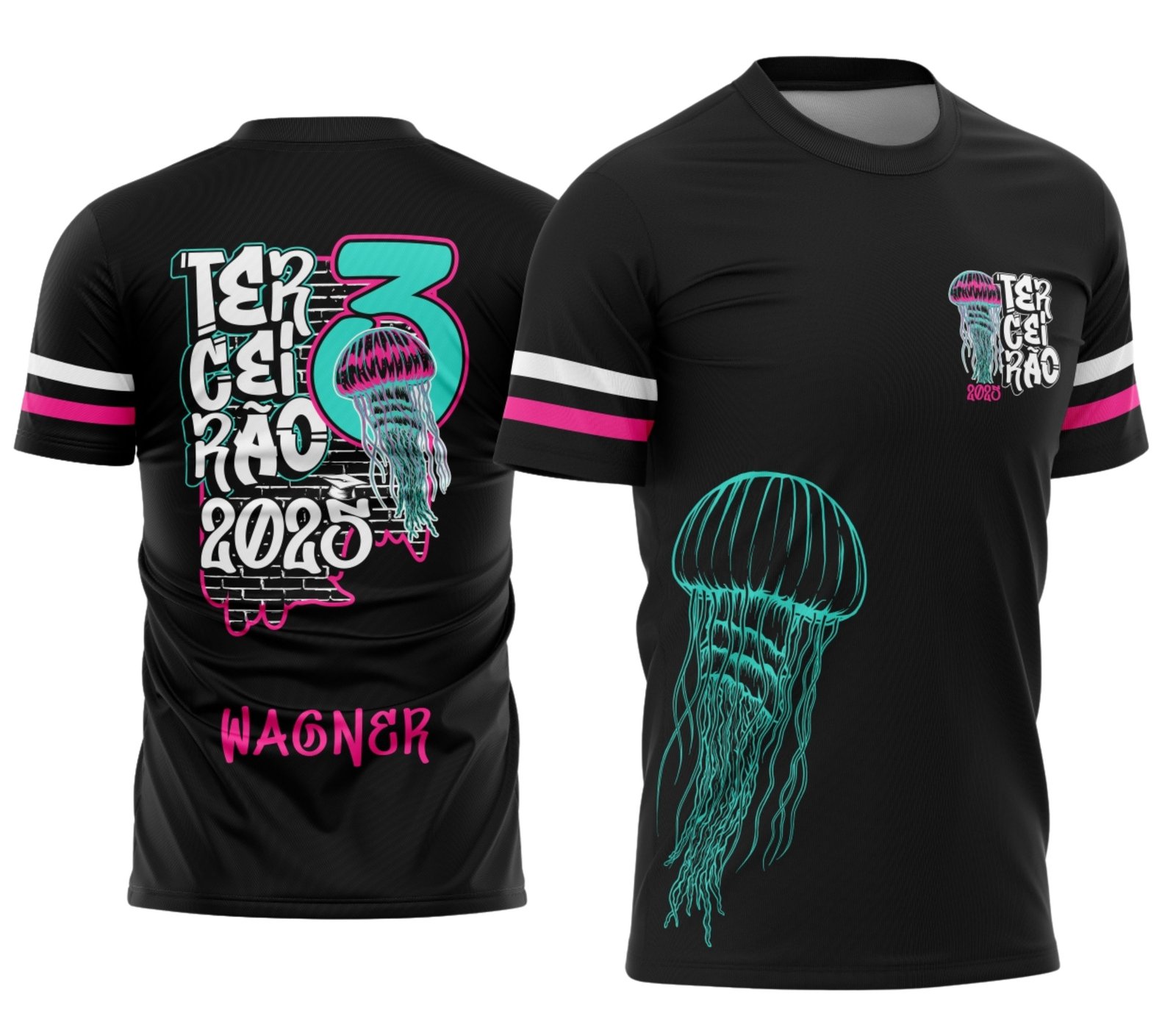 Camiseta Terceirão 2026 Agua Viva Neon Grafite camiseta terceirão 2026 Agua Viva Neon Grafite para formandos do ensino médio