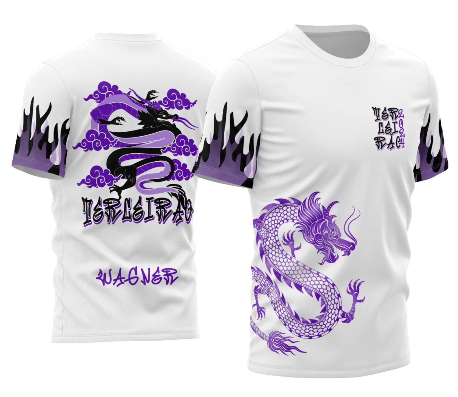 Camiseta Terceirão 2026 Dragom Preto E Roxo camiseta terceirão 2026 Dragom Preto E Roxo para formandos do ensino médio