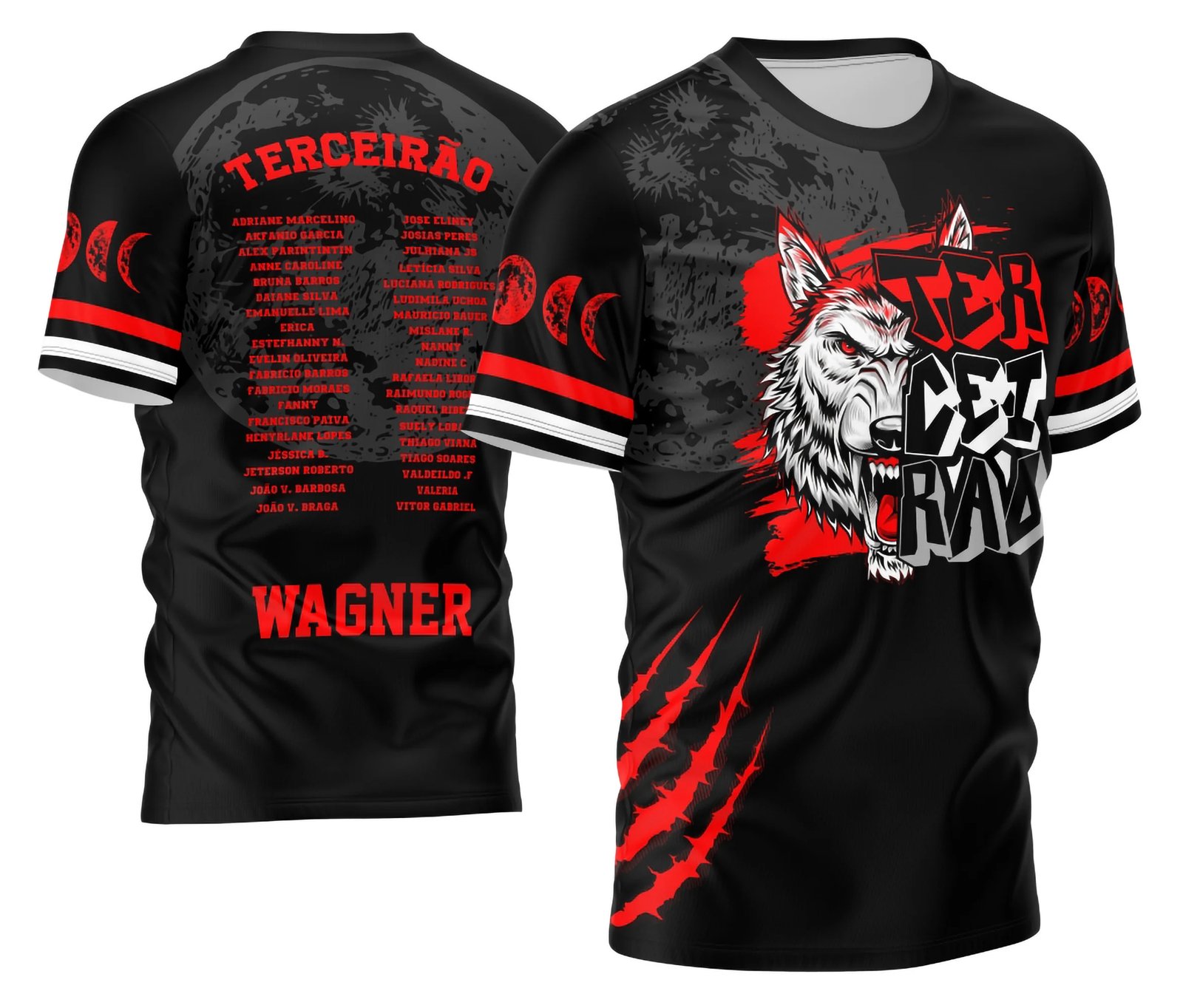 Camiseta Terceirão 2026 Lobo Vermelho personaliza para formandos do ensino medio