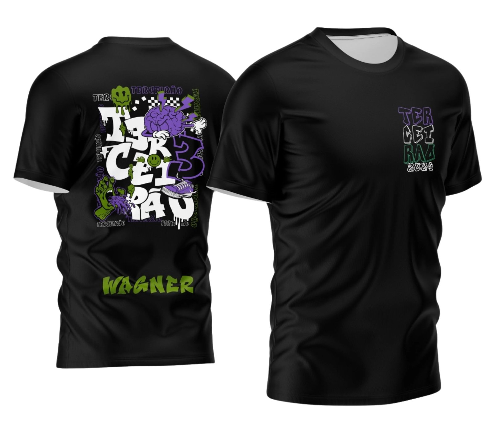Camiseta Terceirão 2026 Multi Horror Verde camiseta terceirão 2026 Multi Horror Verde para formandos do ensino médio
