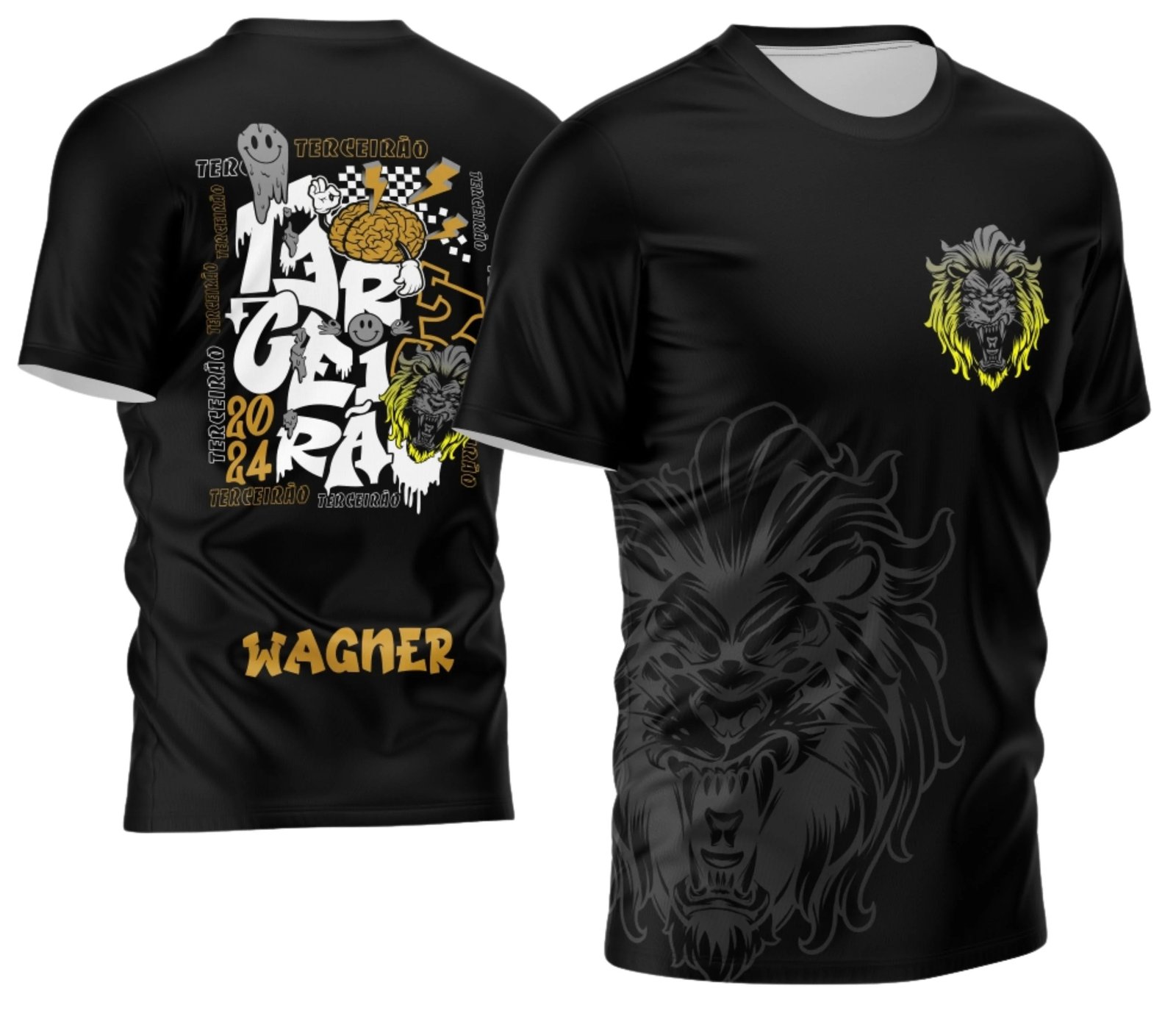 camiseta terceirão 2026 Multi Smile Lion para formandos do ensino médio