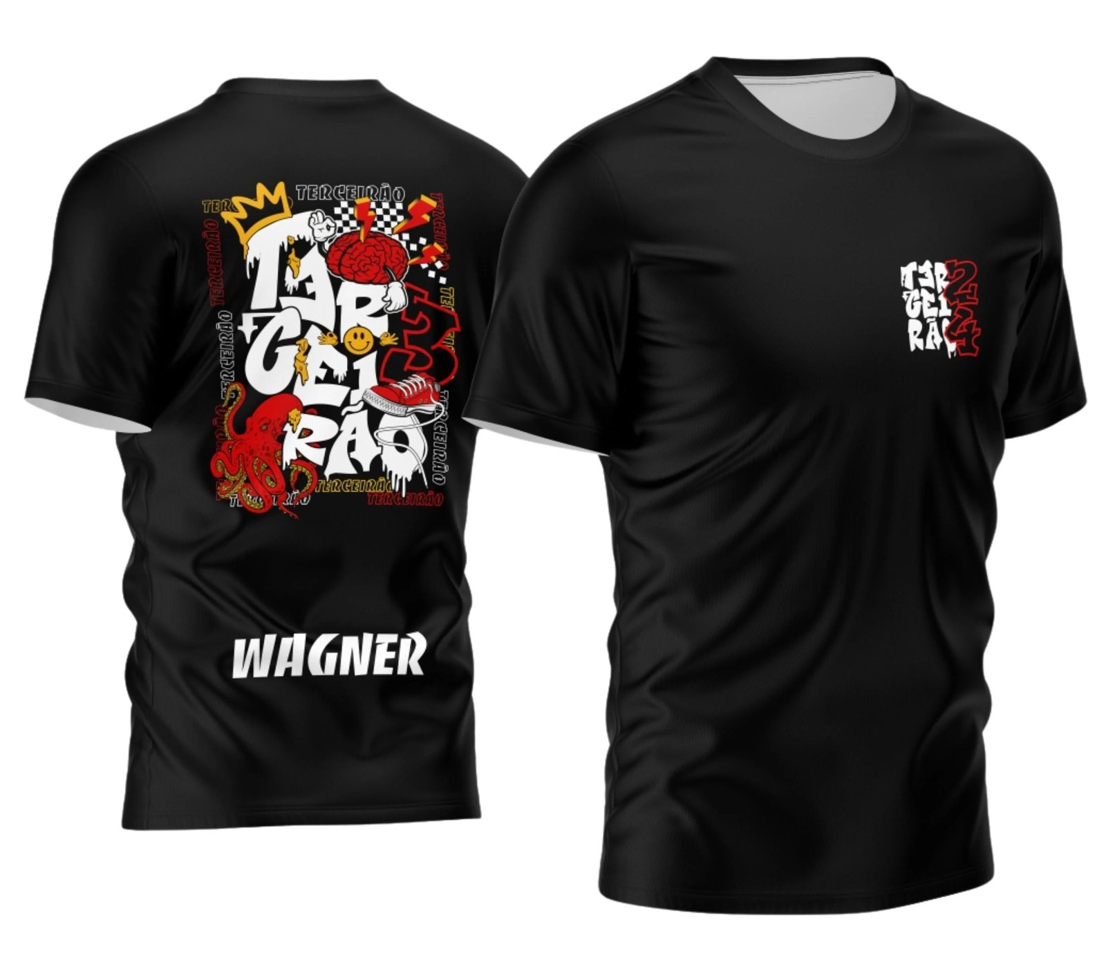 Camiseta Terceirão 2026 Polvo Red Smile camiseta terceirão 2026 Polvo Red Smile para formandos do ensino médio