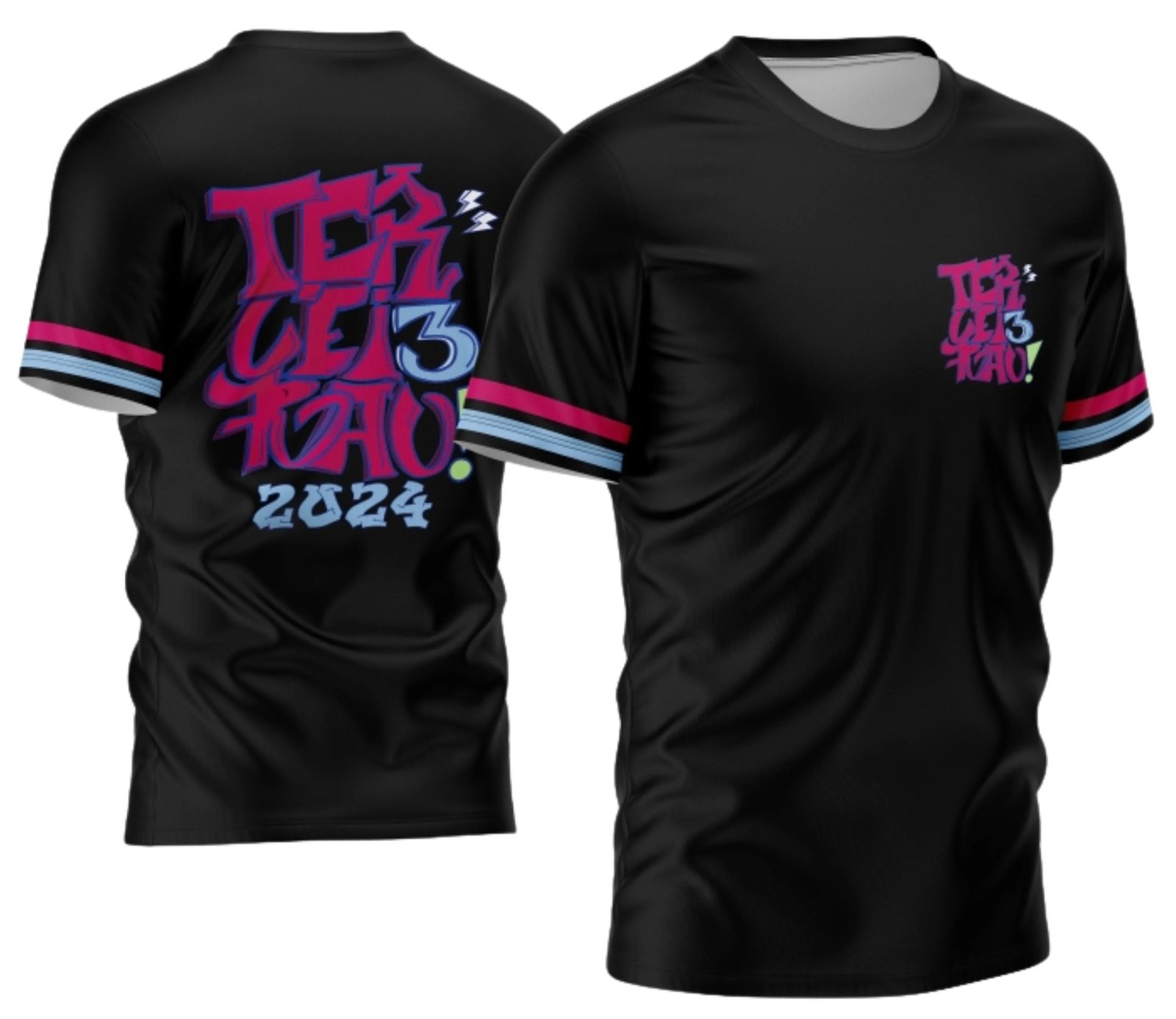camiseta terceirão 2026 Vermelho Com Azul para formandos do ensino médio